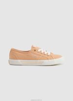 Women Light Orange Pepe Jeans Brady Basic Sneakers 60J40630