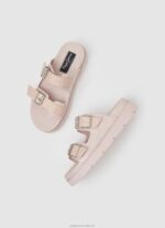 Women Light Pink Pepe Jeans Pola Park Double Buckle Sandals 60J40669 - Image 2