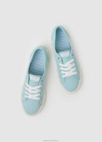 Women Light Water Green Pepe Jeans Brady Basic Sneakers 60J40631 - Image 2