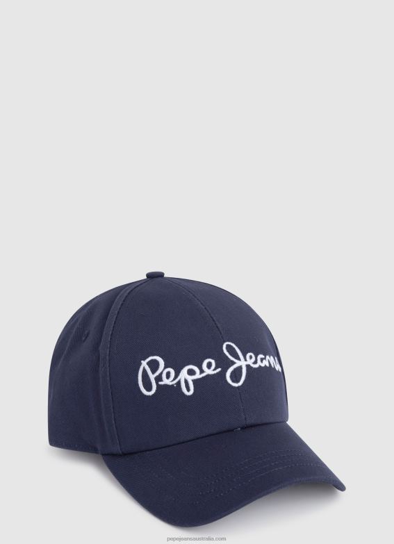 women_marine_pepe_jeans_embroidered_logo_basic_cap_60j40781.jpg Women Marine Pepe Jeans Embroidered Logo Basic Cap 60J40781 - Image 1
