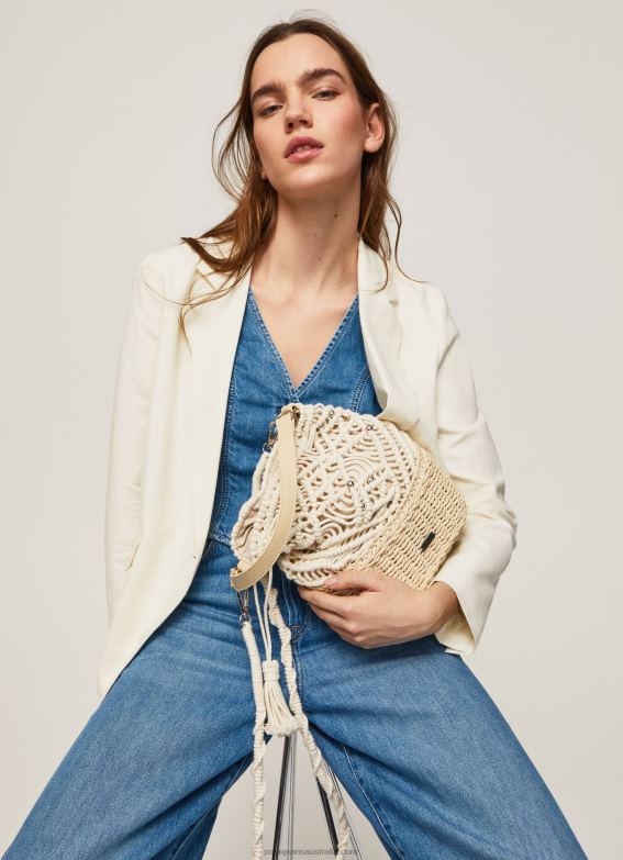 women_mousse_pepe_jeans_macrame_and_straw_bucket_bag_60j40740.jpg Women Mousse Pepe Jeans Macrame And Straw Bucket Bag 60J40740 - Image 1