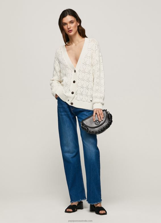 women_mousse_pepe_jeans_openwork_cardigan_with_v_neckline_60j40230.jpg Women Mousse Pepe Jeans Openwork Cardigan With V Neckline 60J40230 - Image 1