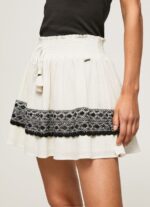 Women Mousse Pepe Jeans Skirt With Crochet Details 60J40480 - Image 3