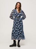 Women Multi Pepe Jeans Blita Printed Midi Dress 60J40194