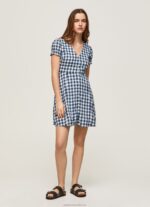 Women Multi Pepe Jeans Checkered Print Dress 60J40184 - Image 2