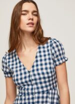 Women Multi Pepe Jeans Checkered Print Dress 60J40184 - Image 3