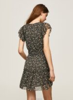 Women Multi Pepe Jeans Floral Chiffon Dress 60J40171 - Image 4
