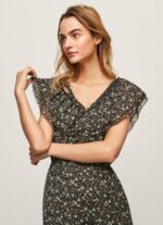 Women Multi Pepe Jeans Floral Chiffon Dress 60J40214 - Image 3