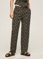 Women Multi Pepe Jeans Floral Print Wide Trousers 60J40292 - Image 2