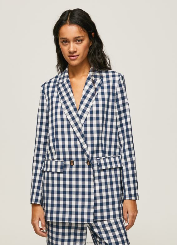 women_multi_pepe_jeans_ginghy_check_printed_blazer_60j40136.jpg Women Multi Pepe Jeans Ginghy Check Printed Blazer 60J40136 - Image 1