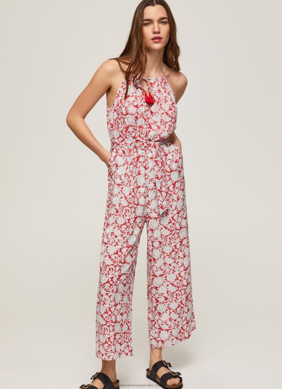 women_multi_pepe_jeans_long_floral_print_jumpsuit_60j40169.jpg Women Multi Pepe Jeans Long Floral Print Jumpsuit 60J40169 - Image 1