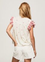 Women Multi Pepe Jeans Mao Blouse Embroidered Details 60J40322 - Image 4