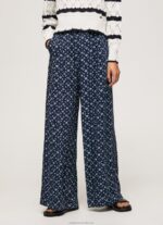Women Multi Pepe Jeans Printed Wide Trousers 60J40300 - Image 3