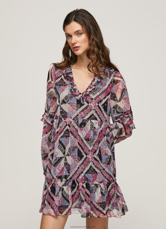 women_multi_pepe_jeans_short_boxy_fit_dress_60j40179.jpg Women Multi Pepe Jeans Short Boxy Fit Dress 60J40179 - Image 1