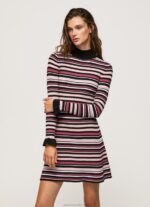 Women Multi Pepe Jeans Short Striped Knit Dress 60J40174