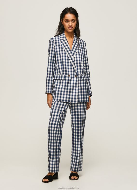 women_multi_pepe_jeans_straight_gingham_checkered_trousers_60j40290.jpg Women Multi Pepe Jeans Straight Gingham Checkered Trousers 60J40290 - Image 1