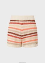 Women Multi Pepe Jeans Striped Knit Shorts 60J40529 - Image 5