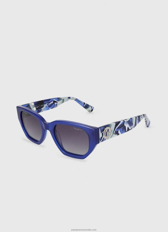 women_navy_pepe_jeans_anglular_sunglasses_60j40768.jpg Women Navy Pepe Jeans Anglular Sunglasses 60J40768 - Image 1