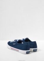 Women Navy Pepe Jeans Brady Basic Sneakers 60J40637 - Image 4