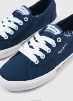 Women Navy Pepe Jeans Brady Basic Sneakers 60J40637 - Image 5