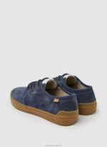 Women Navy Pepe Jeans Colin Shoe Leather Sneakers 60J40638 - Image 4