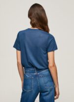 Women Ocean Pepe Jeans Strass Print Logo T-Shirt 60J40443 - Image 4