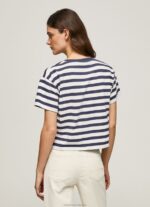 Women Ocean Pepe Jeans Striped Print T-Shirt 60J40450 - Image 4