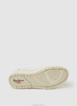 Women Off White Pepe Jeans Kore Retry Leather Sneakers 60J40571 - Image 5