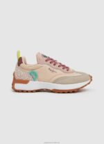 Women Pale Pink Pepe Jeans Lucky Leo Combined Sneakers 60J40579