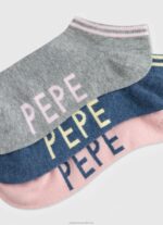 Women Pale Pink Pepe Jeans Sandi 3-Pack Socks 60J40555 - Image 2