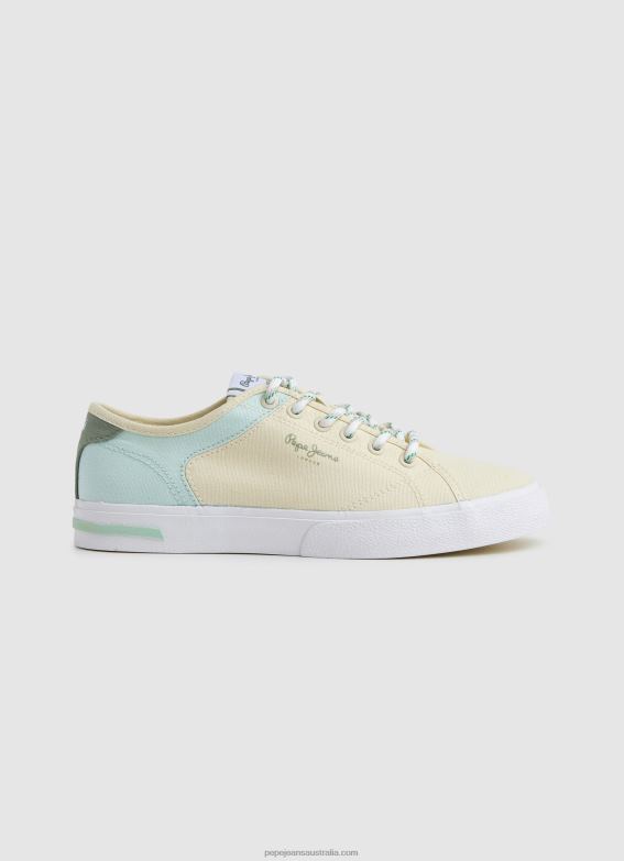 women_pastel_lemon_pepe_jeans_kenton_road_basic_sneakers_60j40634.jpg Women Pastel Lemon Pepe Jeans Kenton Road Basic Sneakers 60J40634 - Image 1