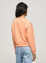 Women Peach Pepe Jeans Logo Printed Jumper 60J40274 - Image 4