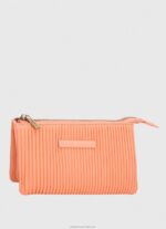 Women Peach Pepe Jeans Triple Compartment Toiletry Case 60J40723