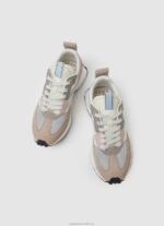 Women Pearl Silver Pepe Jeans Lucky Print Combined Sneakers 60J40574 - Image 3