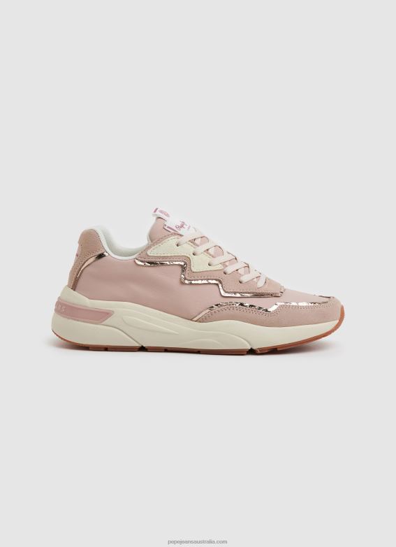 women_pink_pepe_jeans_arrow_light_combined_sneakers_60j40601.jpg Women Pink Pepe Jeans Arrow Light Combined Sneakers 60J40601 - Image 1