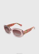 Women Pink Pepe Jeans Rectangular Sunglasses 60J40766