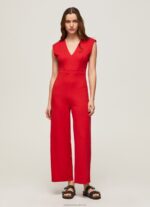 Women Royal Red Pepe Jeans Melody Sleeveless Jumpsuit 60J40204 - Image 2