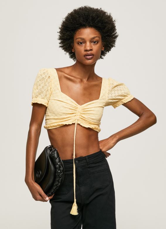women_shine_pepe_jeans_cotton_top_with_openwork_details_60j40331.jpg Women Shine Pepe Jeans Cotton Top With Openwork Details 60J40331 - Image 1