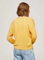 Women Shine Pepe Jeans V Neckline Relaxed Fit Jersey 60J40257 - Image 4