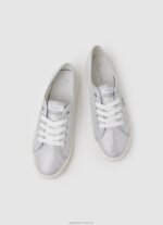 Women Silver Pepe Jeans Brady Party Basic Sneakers 60J40626 - Image 2
