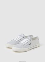 Women Silver Pepe Jeans Brady Party Basic Sneakers 60J40626 - Image 3