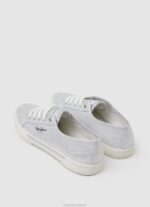 Women Silver Pepe Jeans Brady Party Basic Sneakers 60J40626 - Image 4