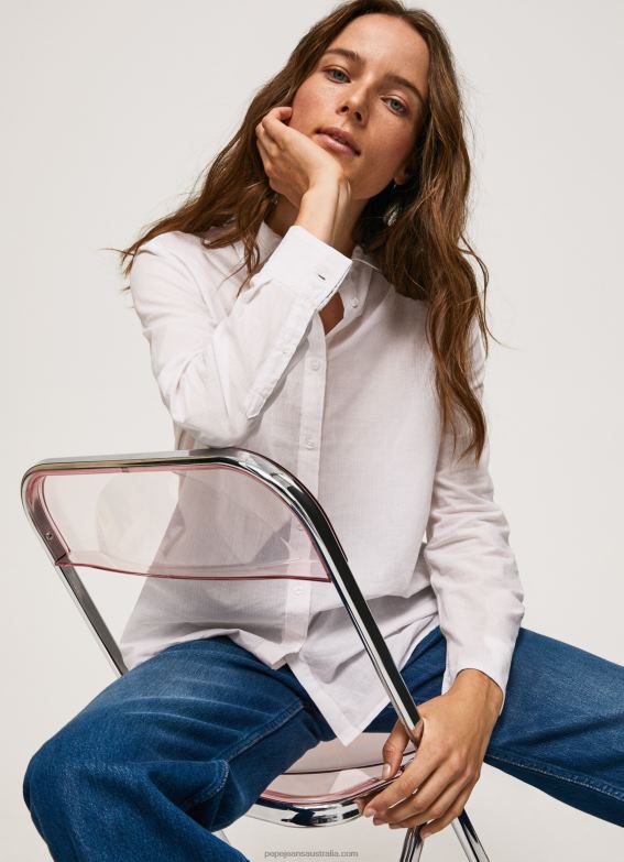 women_soft_pink_pepe_jeans_striped_cotton_voile_shirt_60j40323.jpg Women Soft Pink Pepe Jeans Striped Cotton Voile Shirt 60J40323 - Image 1