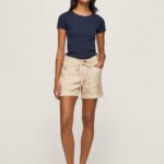 Women Stone Pepe Jeans Adjustable Waist Shorts 60J40525