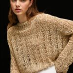 Women Stone Pepe Jeans Cropped Knit Openwork Cardigan 60J40233