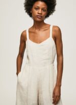 Women Stone Pepe Jeans Long Jumpsuit With Heart Neckline 60J40153 - Image 3