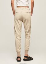 Women Stone Pepe Jeans New Crusade Cargo Joggers 60J40318 - Image 4