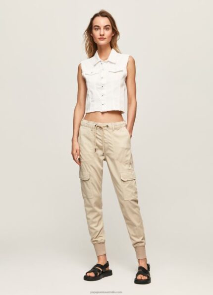 Women Stone Pepe Jeans New Crusade Cargo Joggers 60J40318