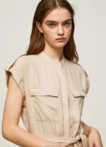 Women Stone Pepe Jeans Short Jumpsuit With Belt 60J40176 - Image 3