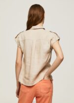 Women Stone Pepe Jeans Short Sleeved Utility Shirt 60J40341 - Image 3